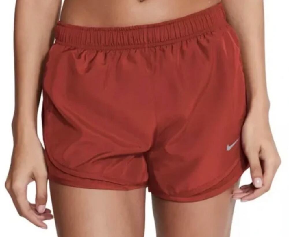 Nike Dri-FIT Tempo Running Shorts Rust Orange Size S Mesh